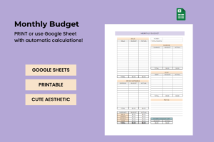Monthly Budget Template