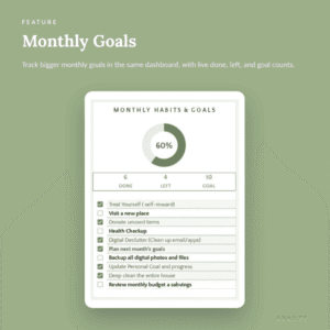6 monthly goals